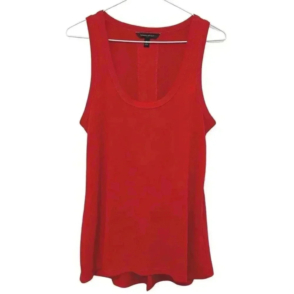 Banana Republic  Slit Back Tank Top Red Women's Small